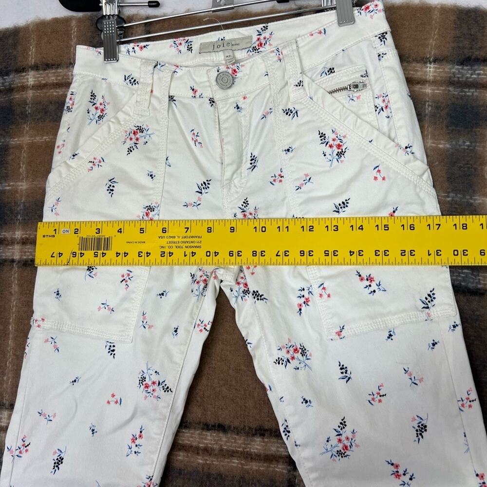 Joie Jeans Womens 27  Park Skinny Floral Cargo Pocket Pant Jeans, Bottom Zippers - Picture 14 of 16